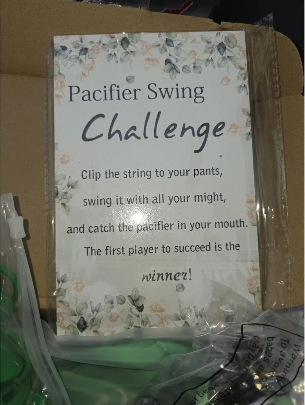 Baby shower Pacifier game